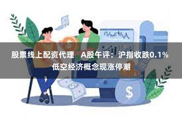 股票线上配资代理   A股午评：沪指收跌0.1% 低空经济概念现涨停潮